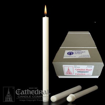 1" x 12-1/2" Beeswax Altar Candles