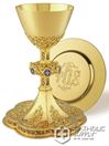 Chalice (Floral Design) with IHS Well Paten and Case