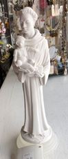 St. Anthony with Child 10.5" Alabaster Statue from Italy