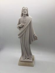 10" Alabaster Sacred Heart Statue from Italy