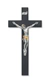 10" Black Wall Crucifix with Two Tone Corpus
