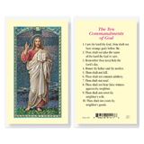 10 Commandments Laminated Prayer Card