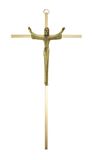 10" Gold Plated Cross with Antique Gold Finish Risen Christ