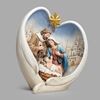Holy Family 10" Figurine in Bethlehem Backed Angel Wings