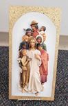 10" Jesus with the Children Full Color Wall Plaque from Italy