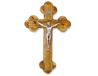 Olive Wood 10" Wall Cross with Crucifix
