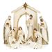 10 Piece Stone Finish Nativity Set with Stable  - 110944