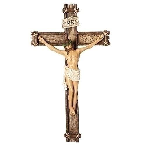 10" Resin/Stone Wall Crucifix