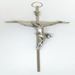 10" Silver Wall Crucifix with Silver Corpus