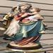 10" Woodcarved Blessed Mother and Child Statue from Italy