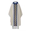 Mont St. Michel Chasuble White-Blue with Cowl