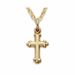 10K Gold Filled Baby Cross Necklace in a Budded Design