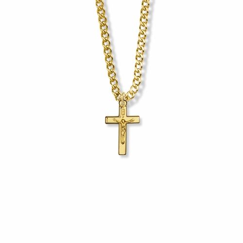 11/16 Inch 14K Gold Filled Small Crucifix Necklace