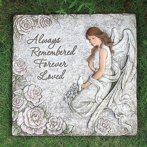 11.25" Memorial Angel Garden Stone