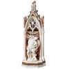 St. Michael in Arch with Stain Glass Window 11.75" Lighted Statue
