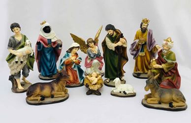 11pc 8" Heavens Majesty Nativity Figure Set