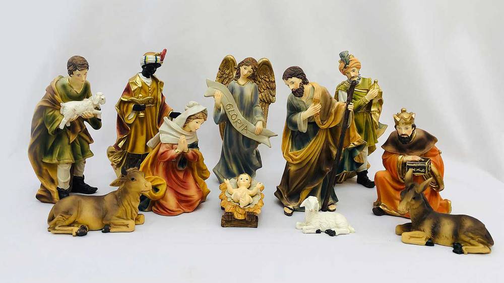  11pc 8" Heaven's Majesty Nativity Figure Set 