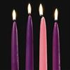 Advent Candle Set- 12" Tapers 3 Purple 1 Pink 