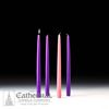 12" Premium USA Advent Candle Set- Tapers 3 Purple/1 Pink 