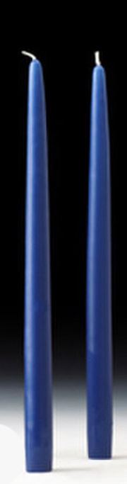 12" Blue Taper Candle
