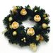 Evergreen Advent Wreath with Gold Ribbons