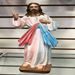 12" Divine Mercy Statue Colored Plaster, Made In Italy