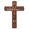 Wood Carved Look 12" Wall Crucifix