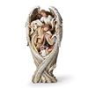 Holy Family Wrapped in Angel Wings 13.5" Statue