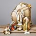 13" 7 Piece Nativity with Back Wall  - 106954
