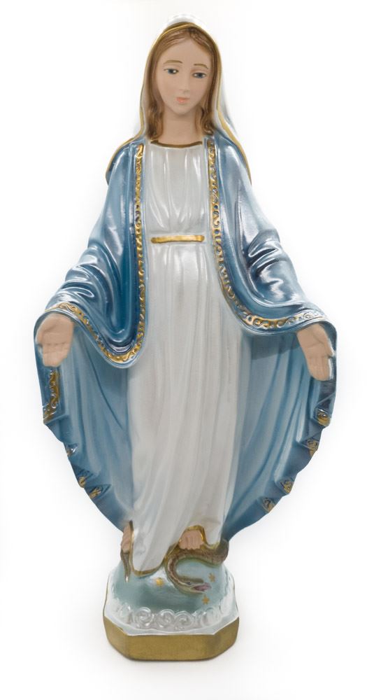 13" Our Lady of Grace Statue Pearlized