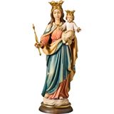 14" Mary Help Of Christians Color Wood Carved Made In Italy The statue is carved in maple wood and scumbled with oil colours. Where required, imitation gold leaf is applied