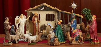 Complete 14 inch First Christmas Gifts 20pc Real Life Nativity Set