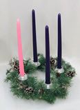 14" Winter Frost Advent Wreath 