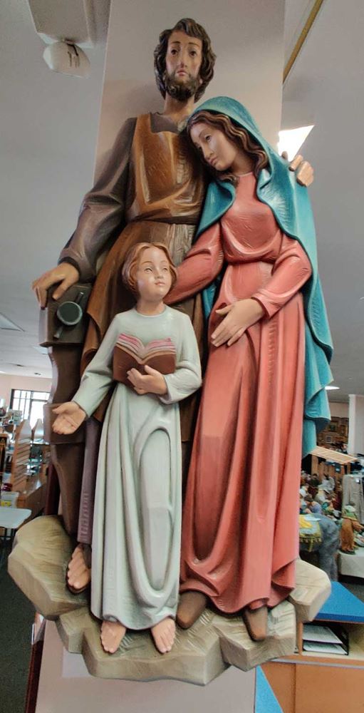 140/29 3' Holy Family Wall Relief Fiberglass Hand Painted