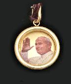 14KT Gold St. Pope John Paul II Medal Only