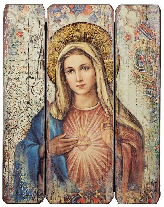 15" Immaculate Heart Decorative Panel
