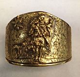1661 Gold Plated Ring Sterling Silver Made In Italy