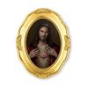 Sacred Heart of Jesus 3 1/2" x 4 1/2" Gold Leaf Framed Print