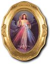 Divine Mercy Small Oval Framed Picture