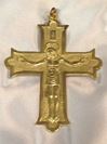 1698B Pectoral Cross Gold Plate - Sterling Silver Made In Italy
