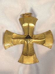 1698Y Pectoral Cross Gold Plate Made In Italy