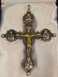 1698Z Pectoral Cross Two Tone Finish Made In Italy