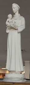 St. Anthony 19.5" Alabaster Statue from Italy