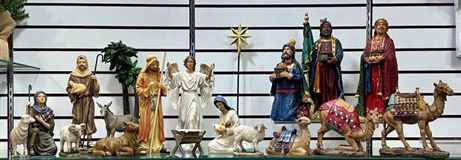 19pc First Christmas Gifts 14 Inch Real Life Nativity Set without Stable
