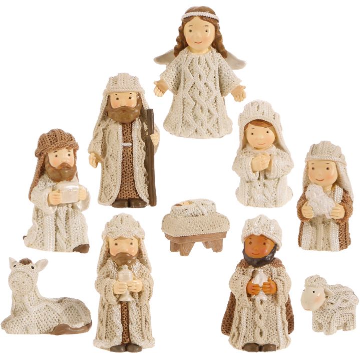 2.5" NATIVITY Set of 10 Made of Resin