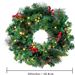 20" Artificial Christmas Wreath Prelit with 15" Hanger - 118318