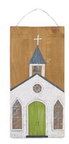 20" Wooden Church Wall Hanging *WHILE SUPPLIES LAST*