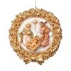 2023 Fontanini Special Event Ornament - Holy Family in Gold Wreath