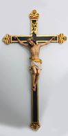 Pisa Baroque Wood carved 22.5" Wall Crucifix from Italy
