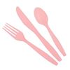 24pc Plastic Cutlery Set, Pink